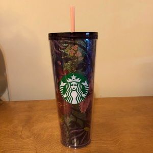 Starbucks Fall Foil Floral Tumbler